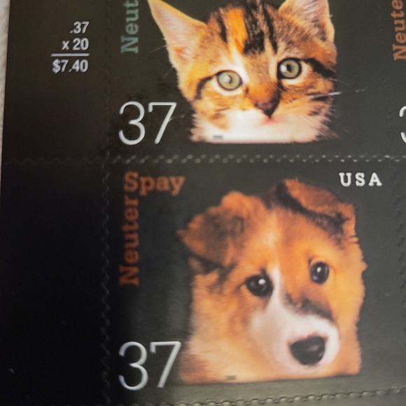 Pets. Spay and Nuter Control pet population Postage stamps - Picture 3 of 3